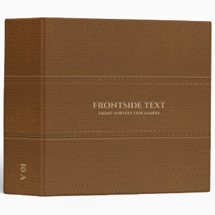Classeur Brown texture en cuir Faux