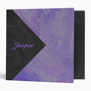 Classeur Broyeur de bleuets et monogramme noir