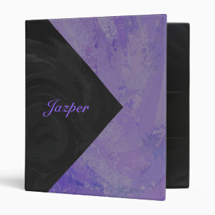Classeur Broyeur de bleuets et monogramme noir