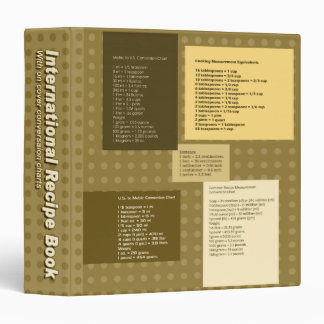 Classeur Brun de conversion de recette