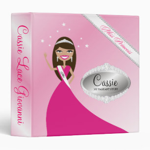 Classeur Brune de brun de rose de TTT-Mlle Beauty princesse