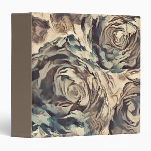 Classeur Brush art Abstrait texturé rose imprimé brun beig