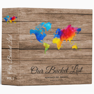 Classeur Budget Couple's BUCKET LIST Carte Voyages Aventure