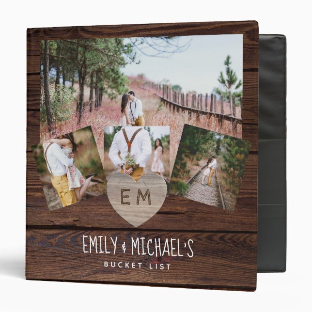 Classeur Budget Rustique Mariage idées de planification per (Devant/Intérieur)