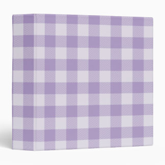 Classeur Buffalo carreaux gingham violet pâle