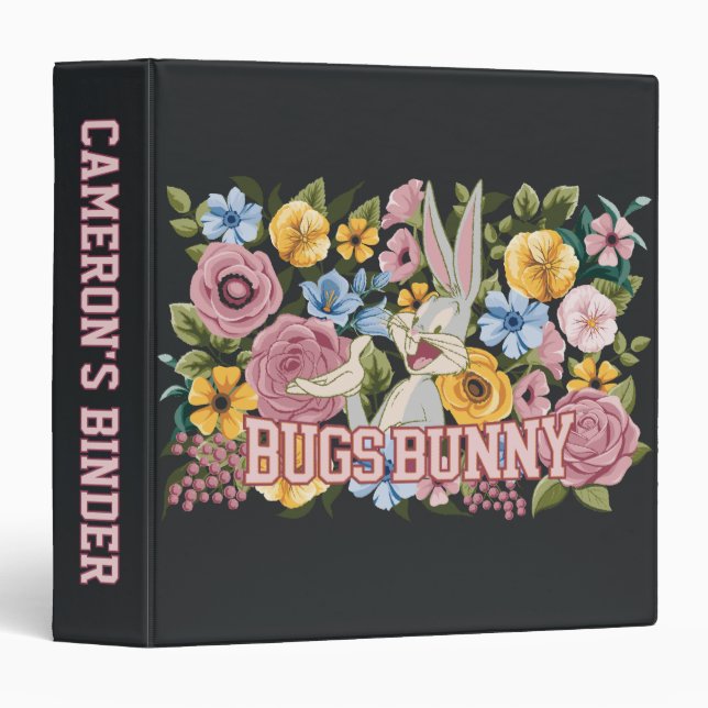 Classeur BUGS BUNNY™ Floral Embroidery Graphic (Devant/Côté)