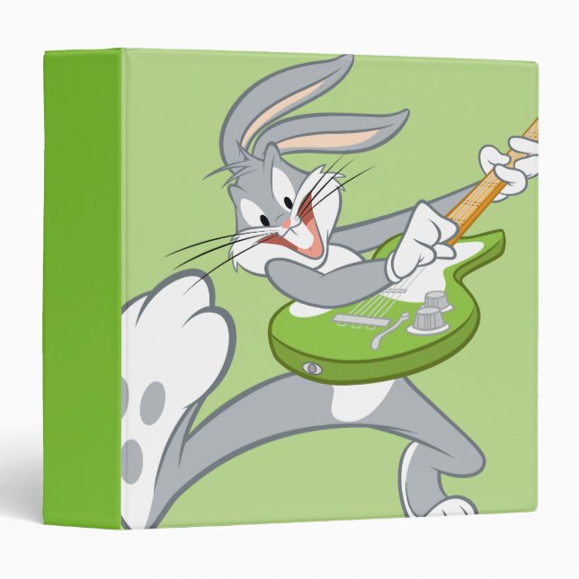 Classeur BUGS BUNNY™ Rocking sur guitare (Devant/Côté)