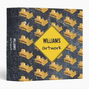 Classeur Bulldozer Construction Camion Garçons Artiste