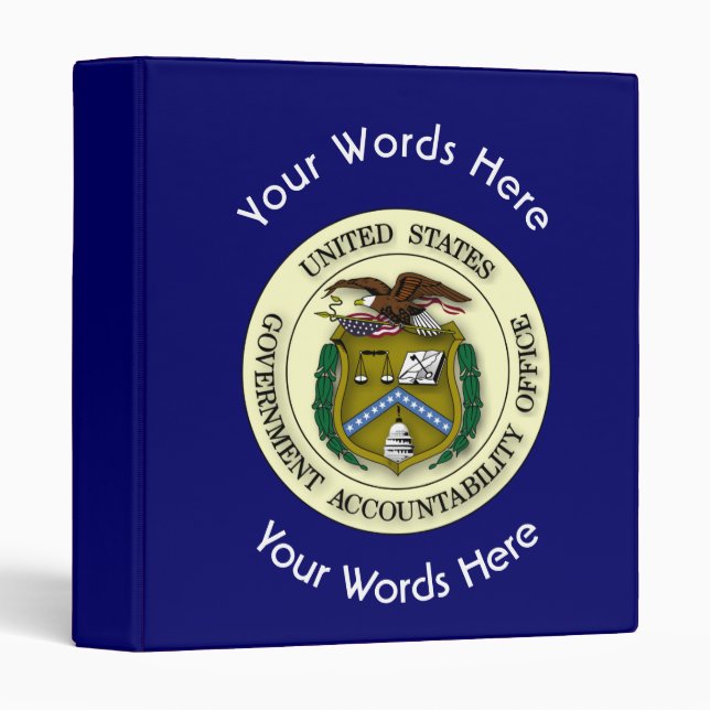 Classeur Bureau de la responsabilité gouvernementale GAO (Devant/Côté)