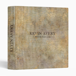 Classeur Bureau Texture Lin Beige Doré Rustique