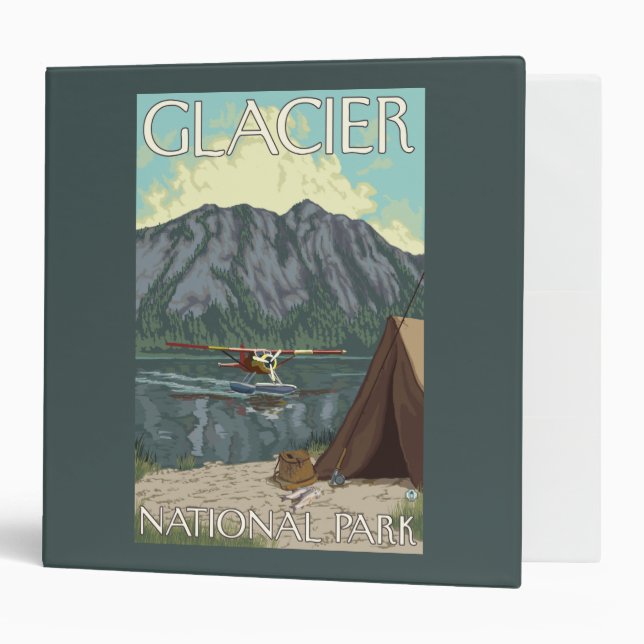 Classeur Bush Plane & Fishing - Glacier National Park, MT (Devant/intérieur)