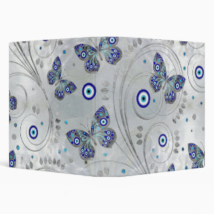 Classeur Butterfly Evil Eye Pattern on pearl