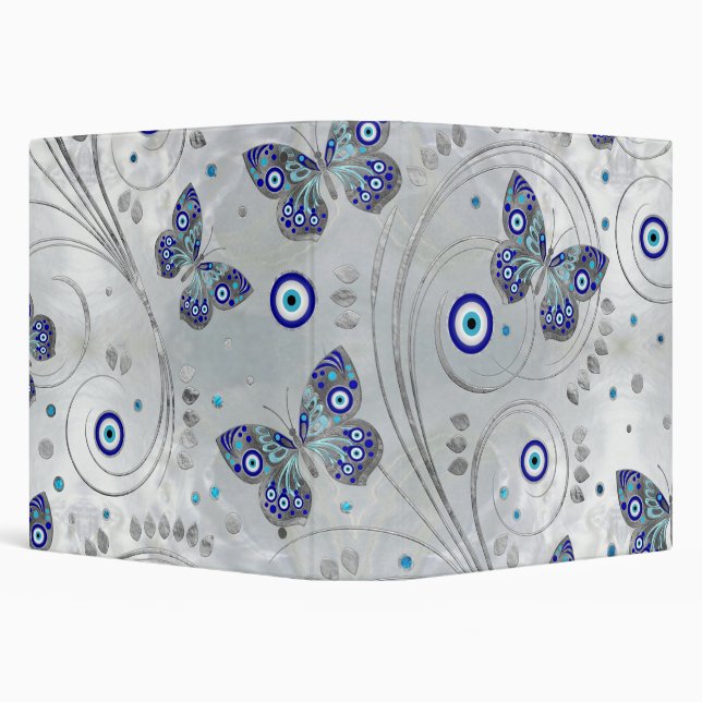 Classeur Butterfly Evil Eye Pattern on pearl (Arrière-plan)