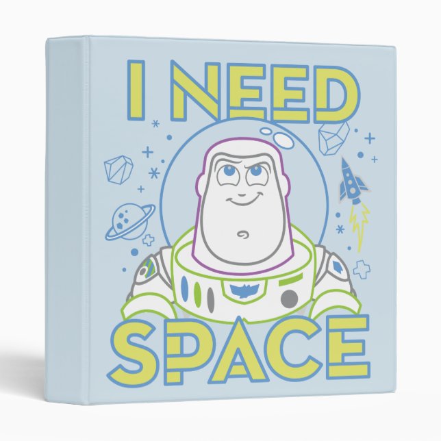 Classeur Buzz Lightyear "I Need Space" (Devant/Côté)