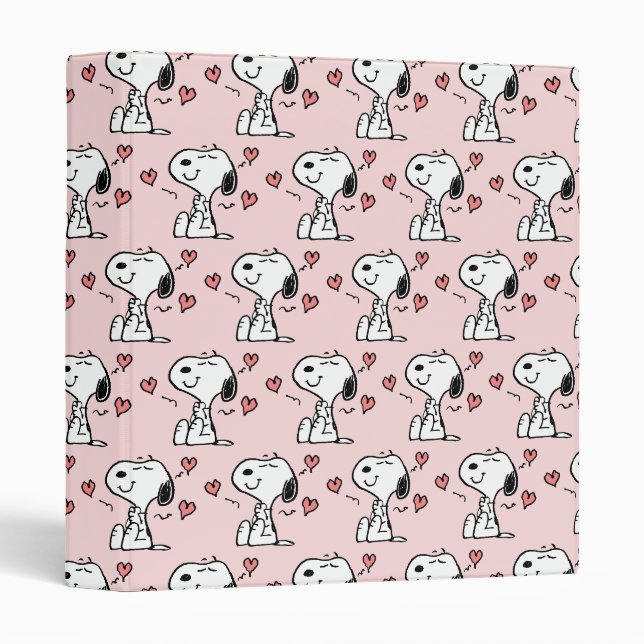 Classeur cacahuètes | Coeurs de snoopy (Devant/Côté)