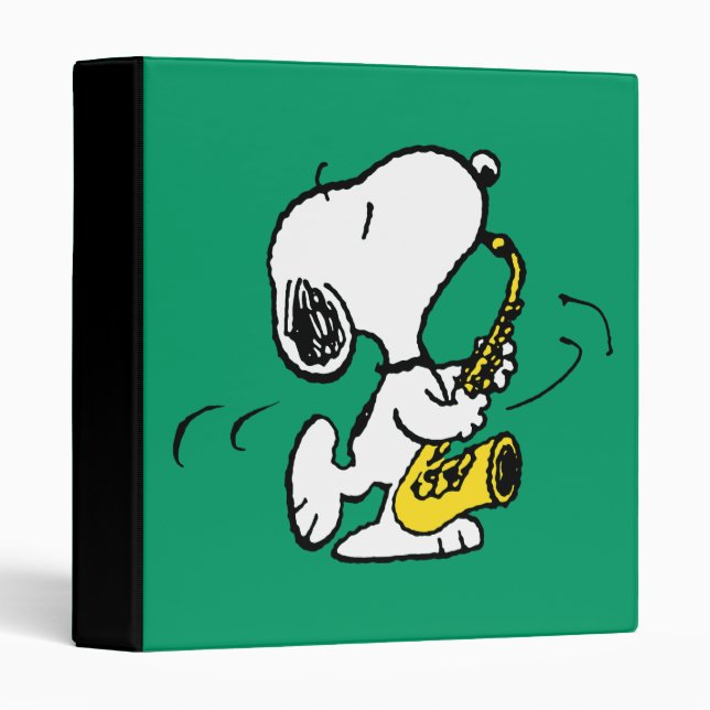 Classeur cacahuètes | Lecteur Snoopy Saxophone (Devant/Côté)