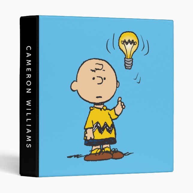 Classeur cacahuètes | L'idée de l'ampoule de Charlie Brown (Devant/Côté)