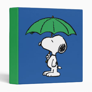 Classeur cacahuètes Parapluie vert Snoopy
