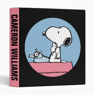 Classeur cacahuètes Snoopy à la machine à écrire