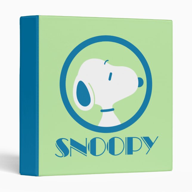 Classeur cacahuètes | Snoopy Blue Deco Dreams (Devant/Côté)