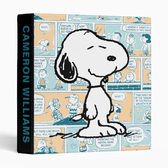 Classeur cacahuètes | Snoopy Comic Motif (Devant/Côté)