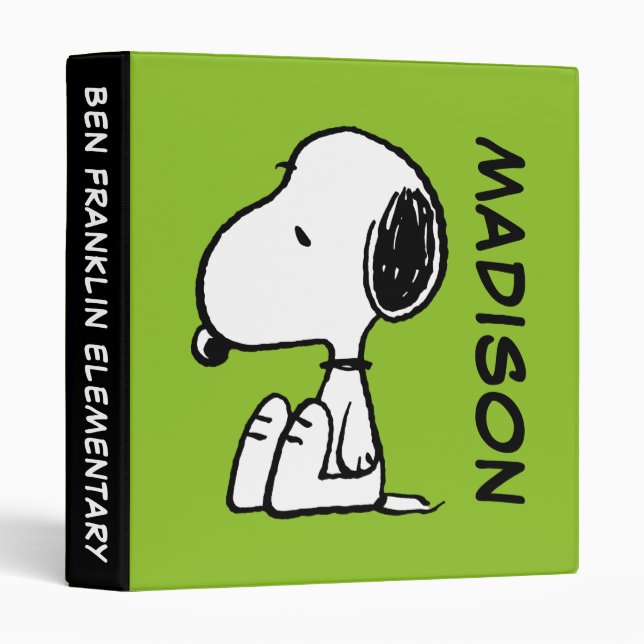 Classeur cacahuètes | Snoopy En Bas (Devant/Côté)