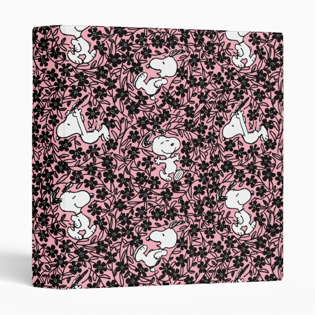 Classeur cacahuètes | Snoopy Flower Vine Motif (Devant/Côté)