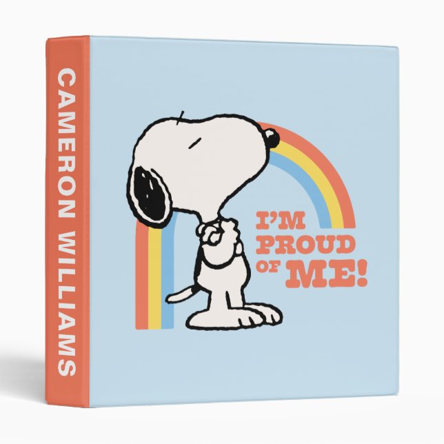 Classeur cacahuètes | Snoopy Je suis fier de moi (Devant/Côté)