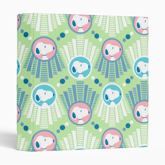 Classeur cacahuètes | Snoopy Mint Green Deco Dreams Motif (Devant/Côté)