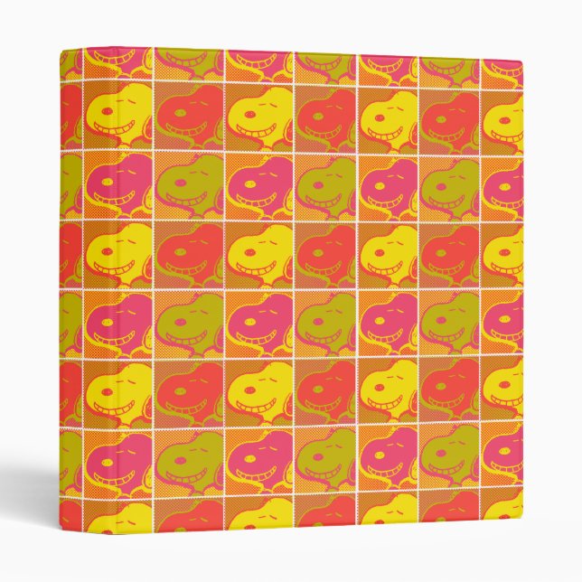 Classeur cacahuètes | Snoopy Pop Art Motif (Devant/Côté)