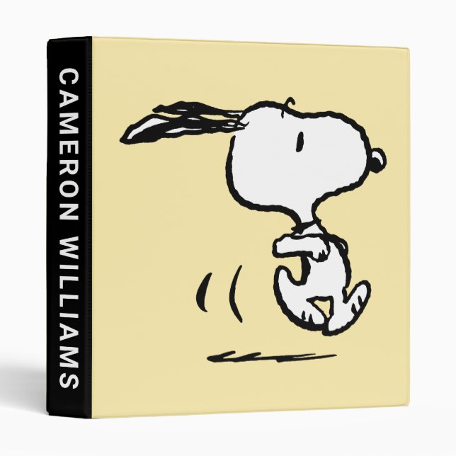 Classeur cacahuètes | Snoopy Running (Devant/Côté)