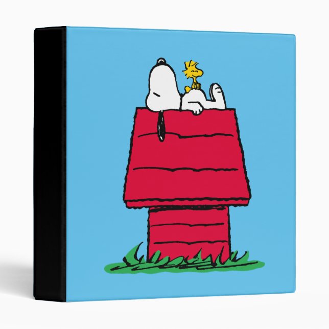 Classeur cacahuètes | Snoopy & Woodstock Doghouse (Devant/Côté)