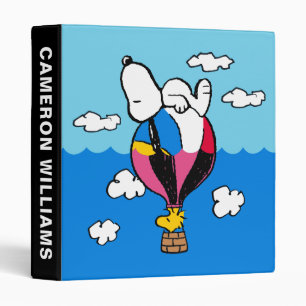 Classeur cacahuètes Snoopy & Woodstock Hot Air Balloon