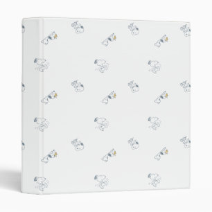 Classeur cacahuètes   Snoopy & Woodstock Motif gris doux