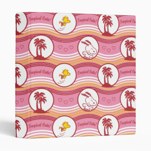 Classeur cacahuètes   Snoopy & Woodstock Tropical Cutie