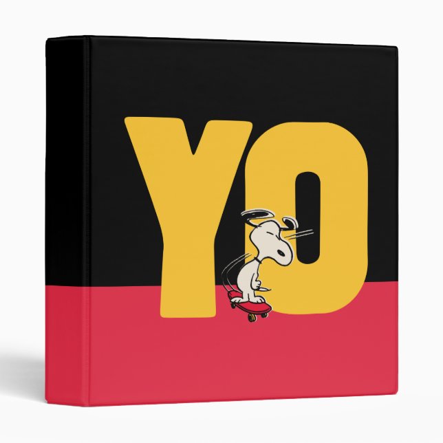Classeur cacahuètes | Snoopy YO Skateboard (Devant/Côté)