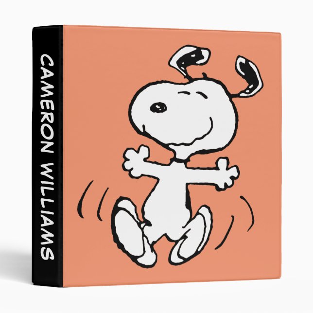 Classeur cacahuètes | Une Danse Heureuse Snoopy (Devant/Côté)