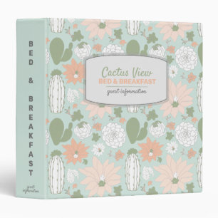 Classeur Cacti Green Peach Bed Breakfast Information des cl