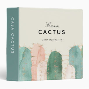 Classeur Cactus Location Vacances Informations Clients