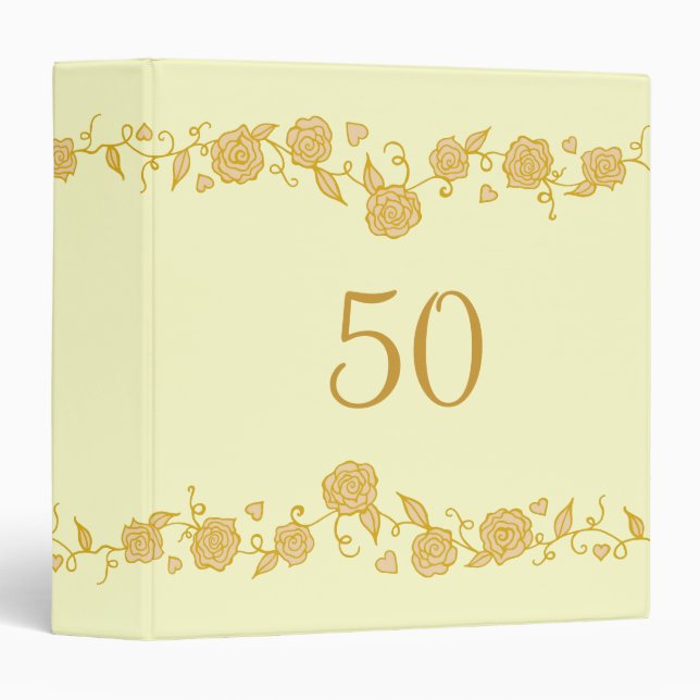 Classeur Cadeau du 50e anniversaire du Mariage de l'album d (Devant/Côté)
