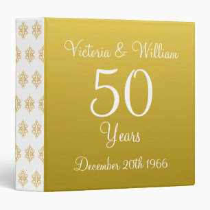 Classeur Cadeau personnalisé de scrapbook pour noces d'or