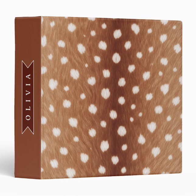 Classeur Cadeaux Personnalisés avec Impression de Cerf à l' (Devant/Côté)