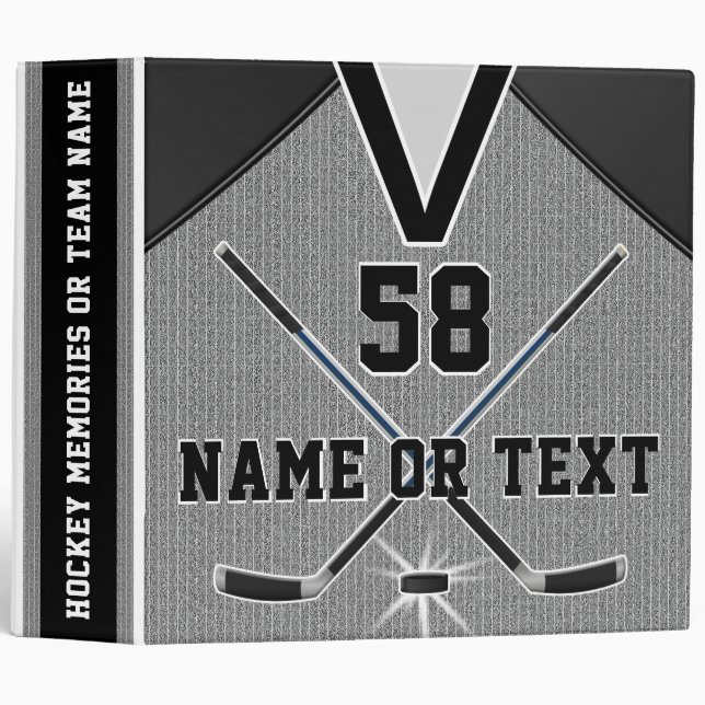 Classeur Cadeaux personnalisés d'hockey pour des joueurs, (Devant/Côté)