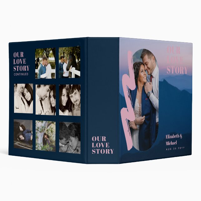 Classeur Cadeaux PHOTO pour les jeunes mariés NOTRE HISTOIR (Arrière-plan)