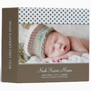 Classeur Cadre bleu/Brown de Polkadot