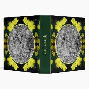 Classeur Cadre Fleur de Géranium Jaune Créez votre propre p