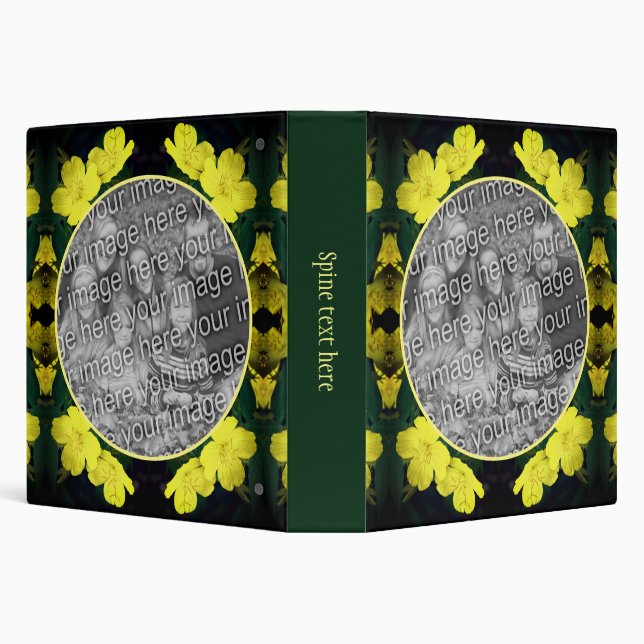 Classeur Cadre Fleur de Géranium Jaune Créez votre propre p (Arrière-plan)