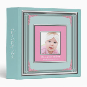 Classeur Cadre photo bleu sarcelle et rose Album photo de b