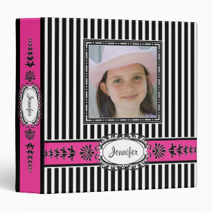 Classeur Cadre rose et noir de Paris chic de photo