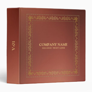 Classeur Cadre vintage Brown et or